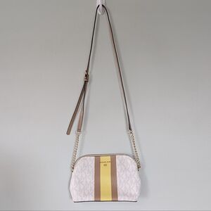 Michael Kors Cindy Center Stripe Dome Crossbody Bag